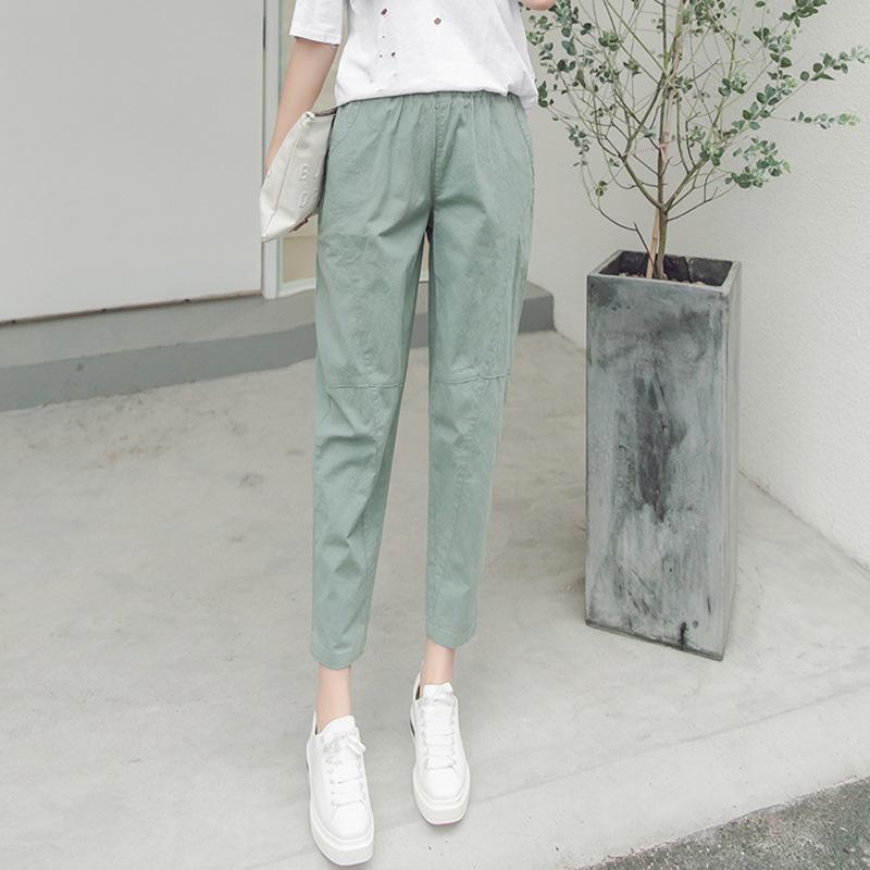 Ladies' Trousers Nine-minute Trousers Summer Thin Section Straight Loose Loose Thin Versatile Wide-legged Casual Small Foot Radish Harlan Trousers