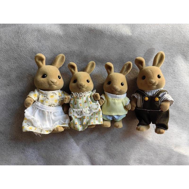 Original Forest Animal Family 1:12 Mini Dollhouse Furniture Rabbit Bear Dog Cat Pets Figure Toy Dolls Kids Gift