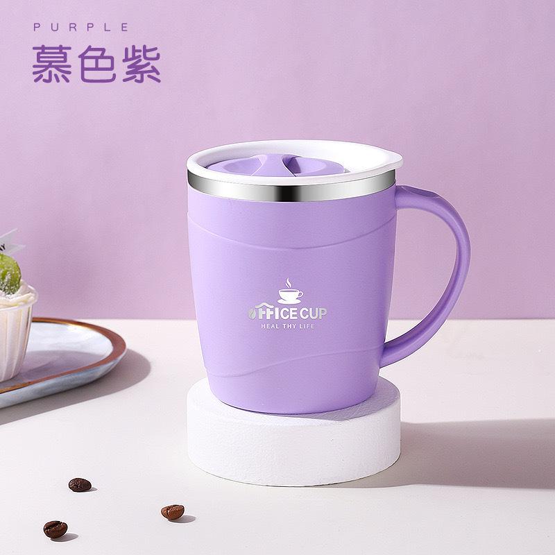 304 Stainless Steel Double-Layer Thermos Cup Office Coffee Cup With Handle Tea Cup Gift