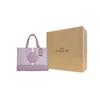 New COACH Dempsey Fabric With Cow Leather Tote Bag, Shopping Bag, Handbag Large Size Women's Lilac Purple C8448-SVSOT