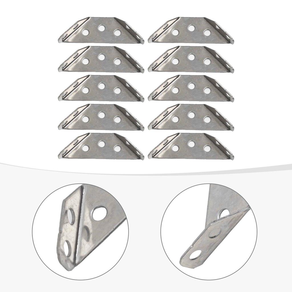 Stainless Steel Corner Bracket Set of 10 for Furniture Assembly Projects