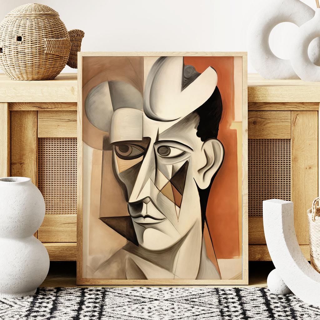 Plakat portret abstrakcja kubizm