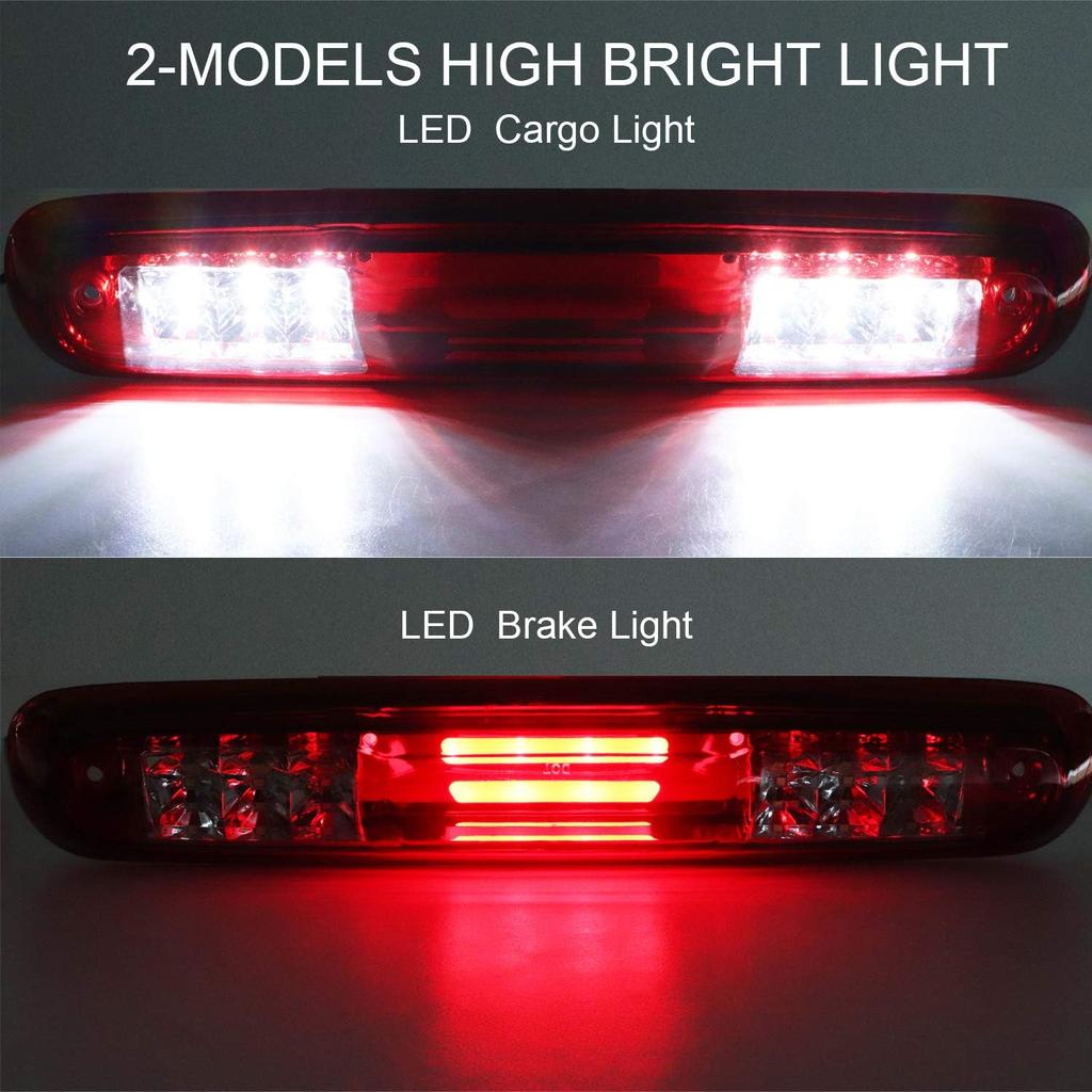 Fit For 2007 2008 2009 2010 2011 2012 2013 Chevy Silverado/GMC Sierra 1500 2500 3500 HD Rear Roof Center LED Third 3Rd Brake Cargo Light Assembly