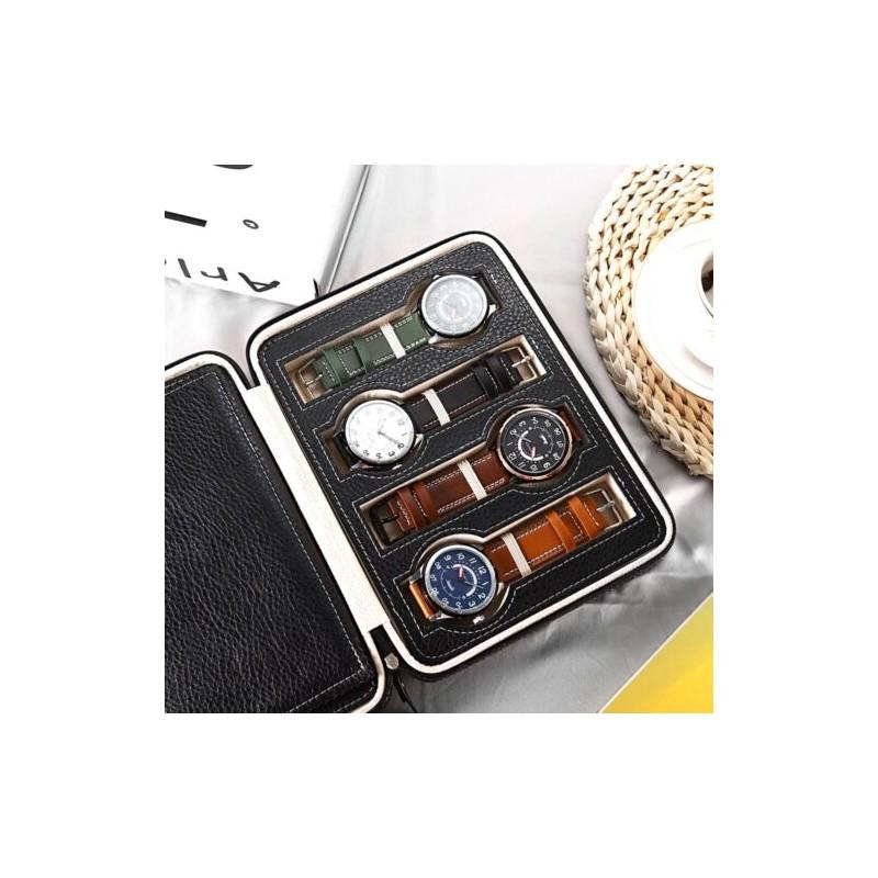Travel Slot 48 Watch Box Superior Pu Leather Storage Case Display Hot Organizer