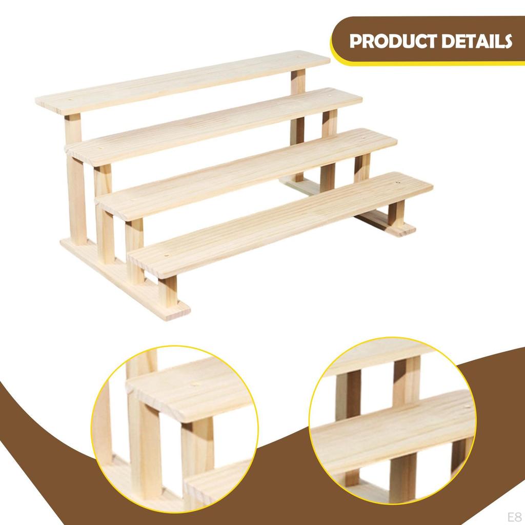 Wood Display Riser Cupcake Stand Decorative Figure Perfume Organizer for Figures