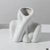 ABWR-Nordic Style Flower Vase Women Body Half Face Flower Pot Vase Art Crafts Bedroom Living Desktop Decoration