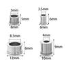5-10pcs/lot Stainless Steel Spacer Beads Big Hole Round Big Hole Slider Beads DIY Jewelry Making Necklace Bracelet Accessories