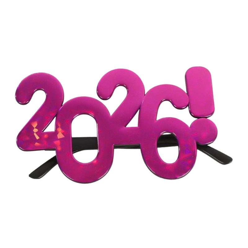 2026 Themed Celebration Glasses With Glittering Numbers Costume Accessory for Party Photos and Decorative Backdrops
