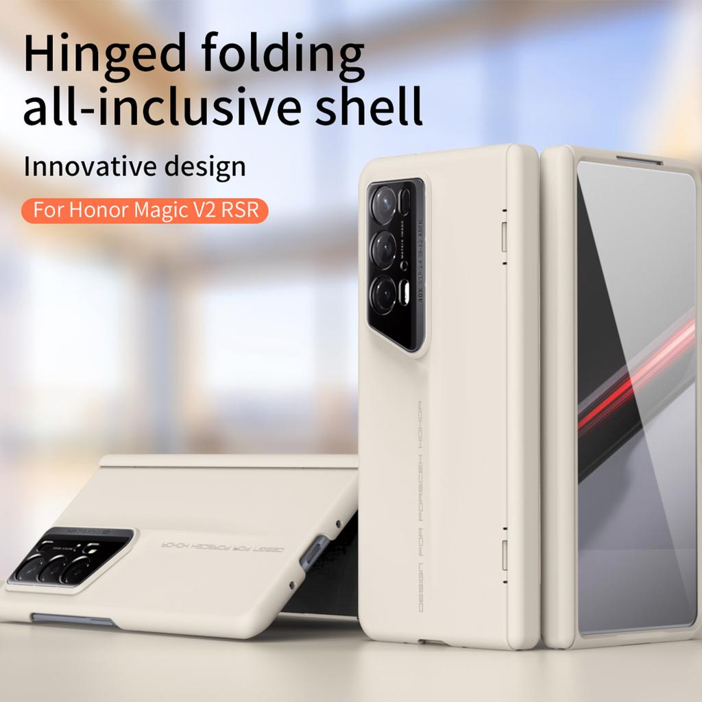 For Honor Magic V2 RSR Porsche Design Case Anti-scratch Hard PC Phone Protection Cover with Tempered Glass Film