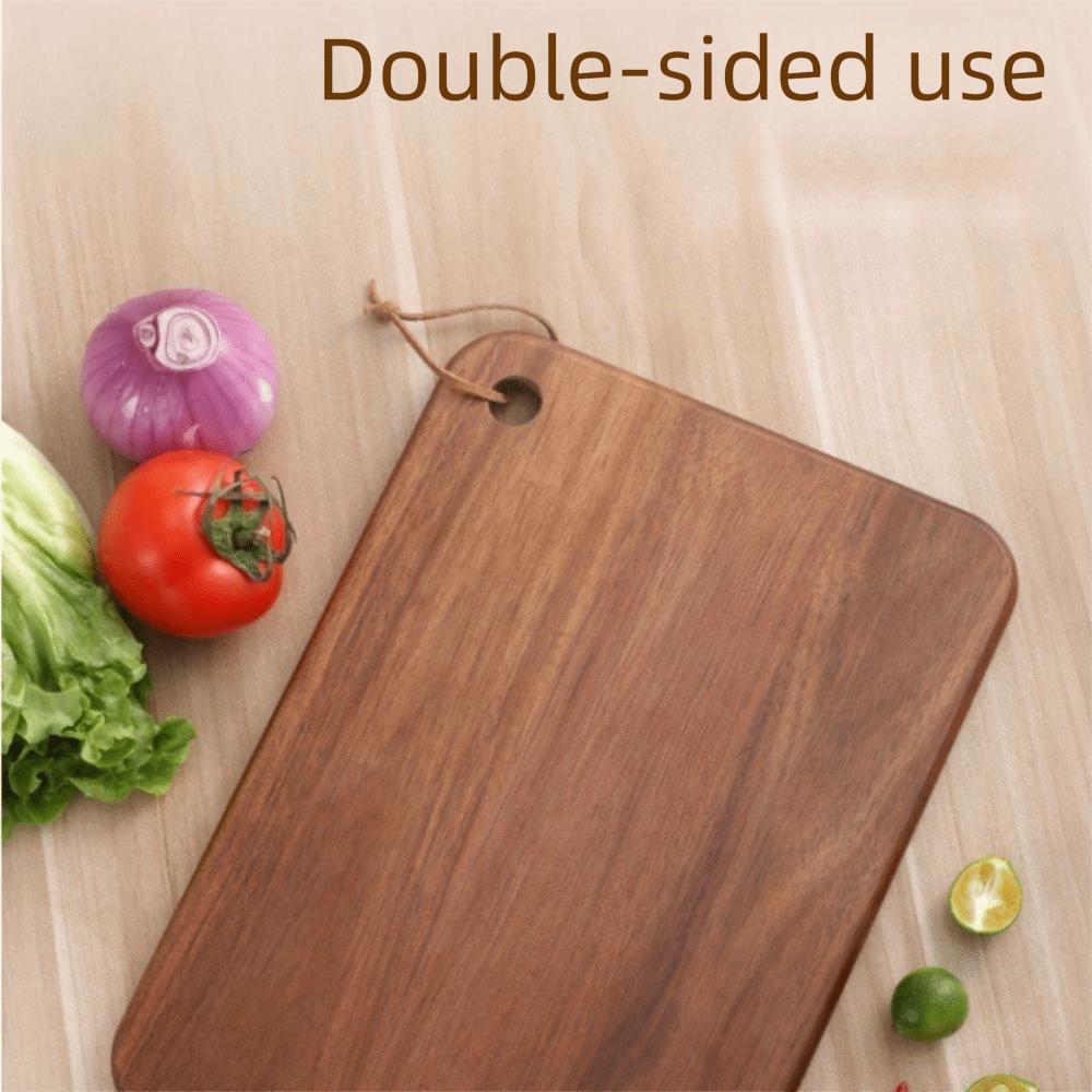 New Double-sided Use Wooden Cutting Board Portable Hanging Hole Cutting Board Durable Fruit Cutting Board Kitchen Tools