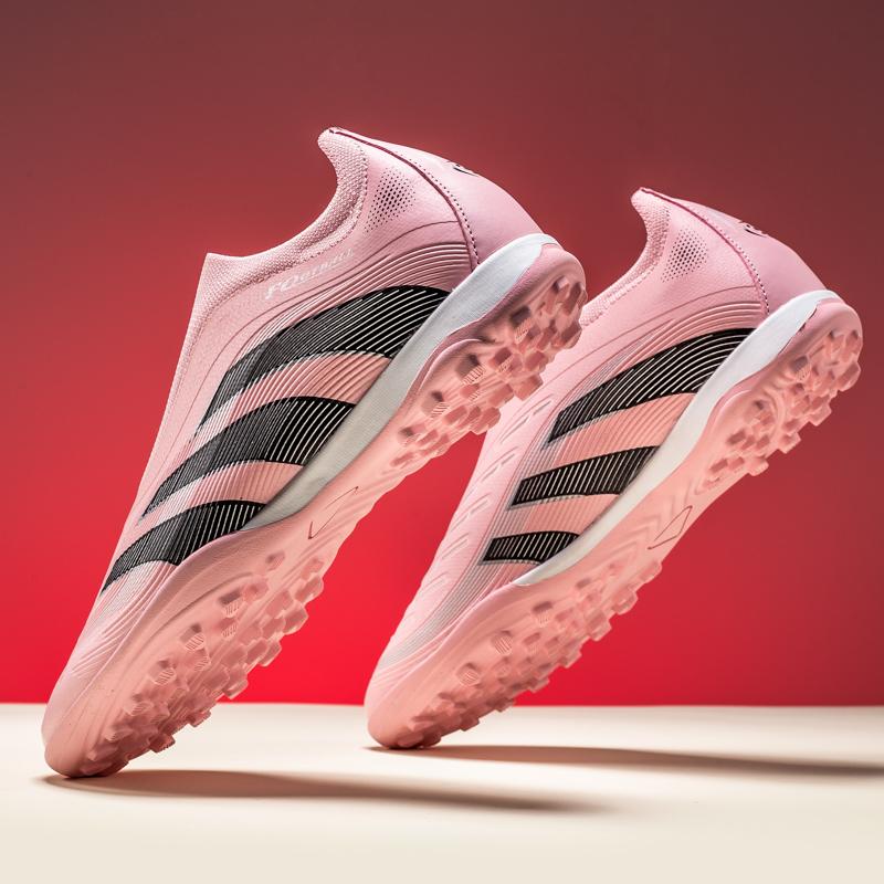 2025 Fashion Men Light Soccer Shoes Size 33-48 Boys Soccer Shoes Football Boots High Ankle Kids Cleats Training Sport Sneakers F