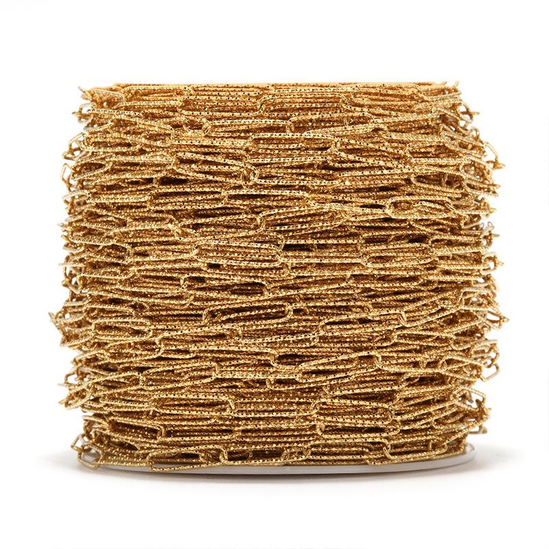 

Овальная цепочка с рельефным крестом 5 мм - Женское европейское и американское хип-хоп колье для ключицы/свитера 5mm x 20mm