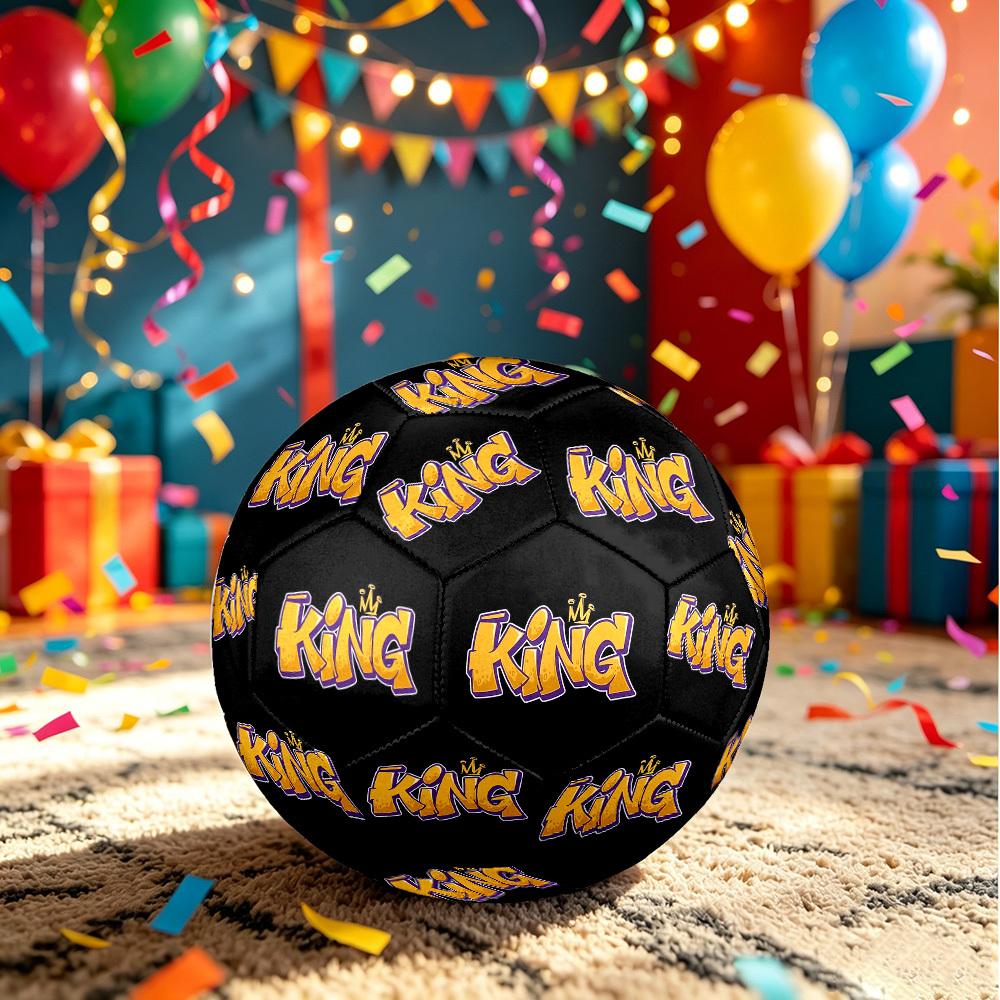 1pc Kings Crown Size 5 Soccer Ball Professional Match Training Football Indoor &Outdoor Sports Ball Lightweight Durable C6520