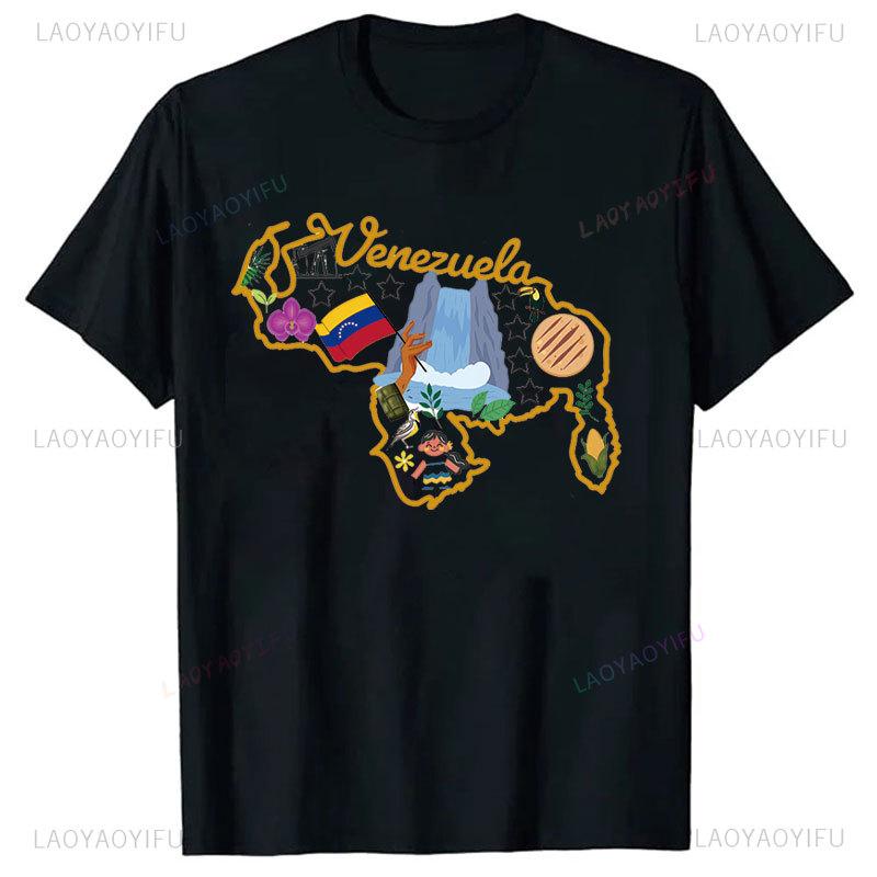 Venezuela T Shirt Women Printed T-shirt Tops Premium Camisetas New Arrival Street Fashion Round Neck High Quality Cotton