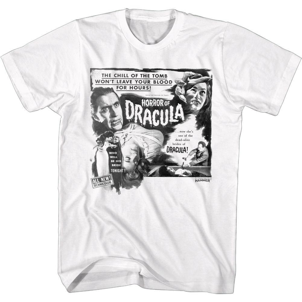 Hammer Horror Bandw Horror Of Dracula Movie Shirt XL