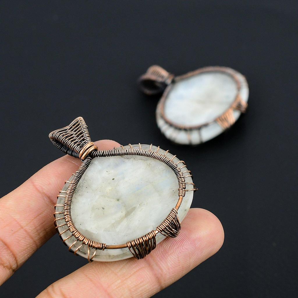 Tree Of Life Rainbow Moonstone Pendant Gemstone Jewelry, 999 Copper Wire Wrapped Pendant, Handmade Beautiful Jewelry Pendant
