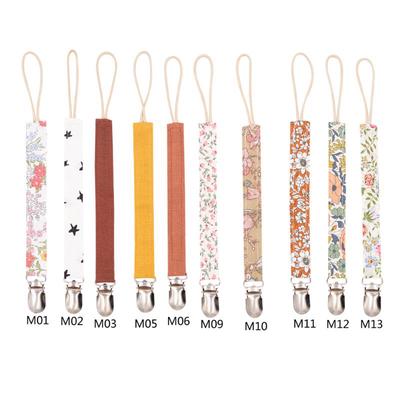 Baby Pacifier Clip Chain Cotton Linen Holder Pacifier Clips Leash Belt Nipple Holder Infant Feeding