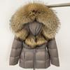 OFTBUY 2024 White Duck Down Coat Thick Warm 90%  Winter Jacket Women Real Natural Raccoon Fox Fur Collar Hooded Female Casual