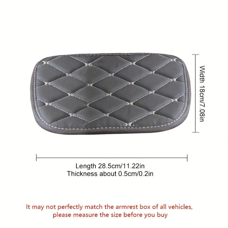 Luxury Car Armrest Pad - Universal Fit, Quilted Diamond Pattern, Comfortable Cushioning for Vehicle Center Console, Auto Interior Accessories
