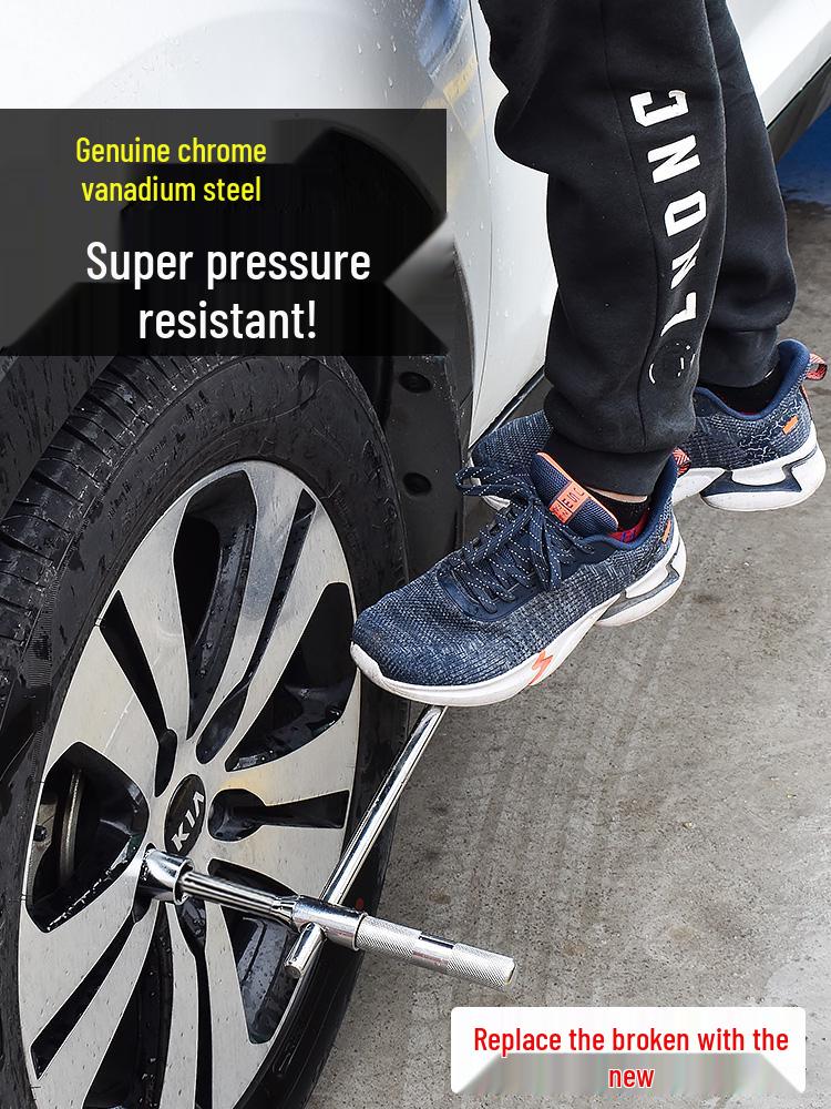 Effort-Saving Cross Tire Wrench and Socket Tool Set for Tire Changing