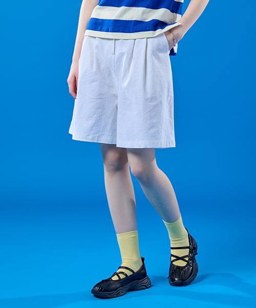 KOLEAT Linen Bermuda Shorts [White] Summer Pants Ver.