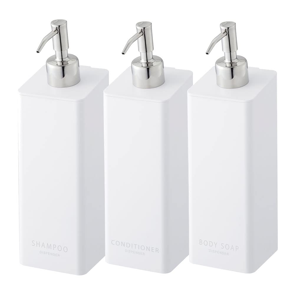 

Магнитный дозатор Yamazaki Jitsugyo Tower of Magnetic Refill Bottle Shampoo Conditioner Body Soap White 4258 4260 4262 Two-Way [Набор 3]