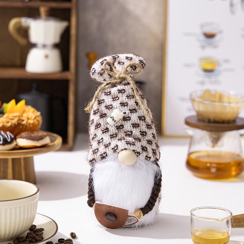 

И очаровательная уютная кофейная кукла-гном для кухонного дисплея и декора стола в стиле фермерского дома Shell Cap Coffee Male