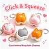 Slow Resbound Finger Button Clicker Soft Squeeze Toy Keychain Fidget Keychain  Holiday Gifts