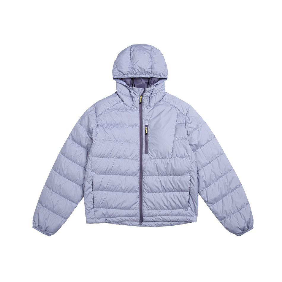 

Winter Outdoor Hooded Jacket: 90% White Duck Down, Color Block, Unisex, No Returns/Exchanges, Clearance Extra Extra Large світло-фіолетового кольору