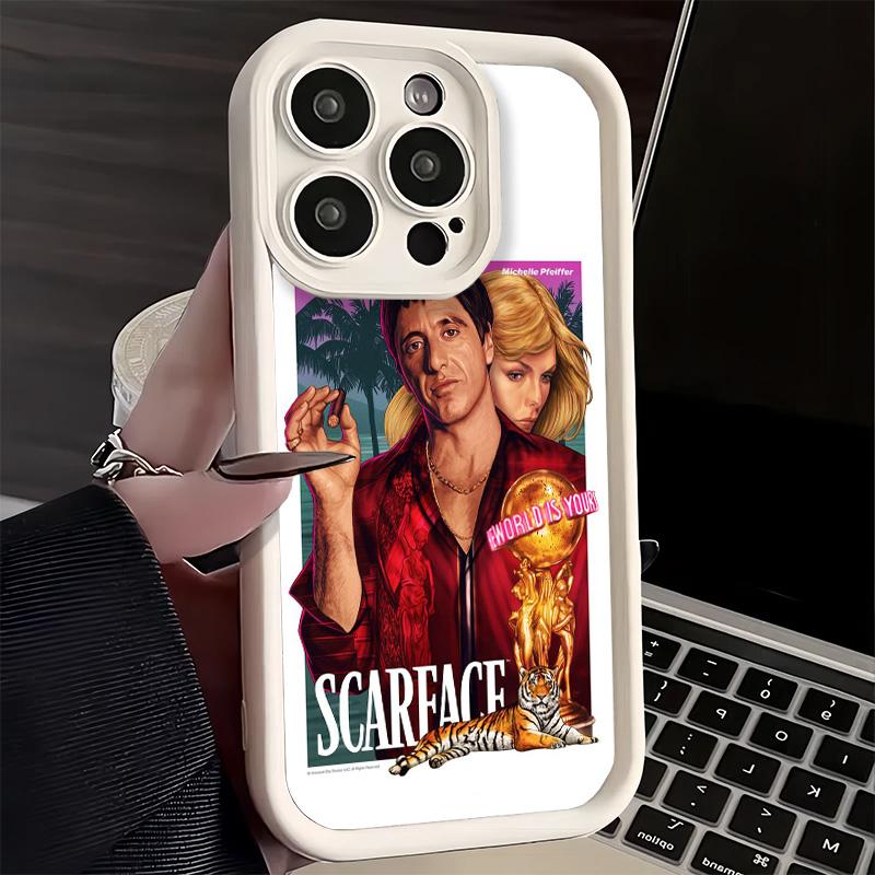 

Phone Case for iPhone 17 Air 16E 15 16 Pro Max Scarface 1983 Al Pacino Cover 14 Plus 13 12 Mini Soft Shell Silicone Fundas iPhone 15 Plus