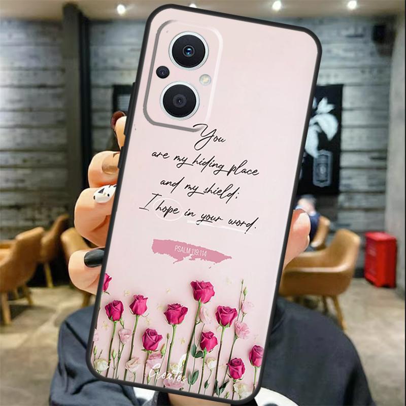 Christian Psalms Case For OPPO Reno 8T 7 8 10 11 12 13 Pro 13F 12F OPPO Find X8 Pro X6 X3 X5 Lite Cover Coque