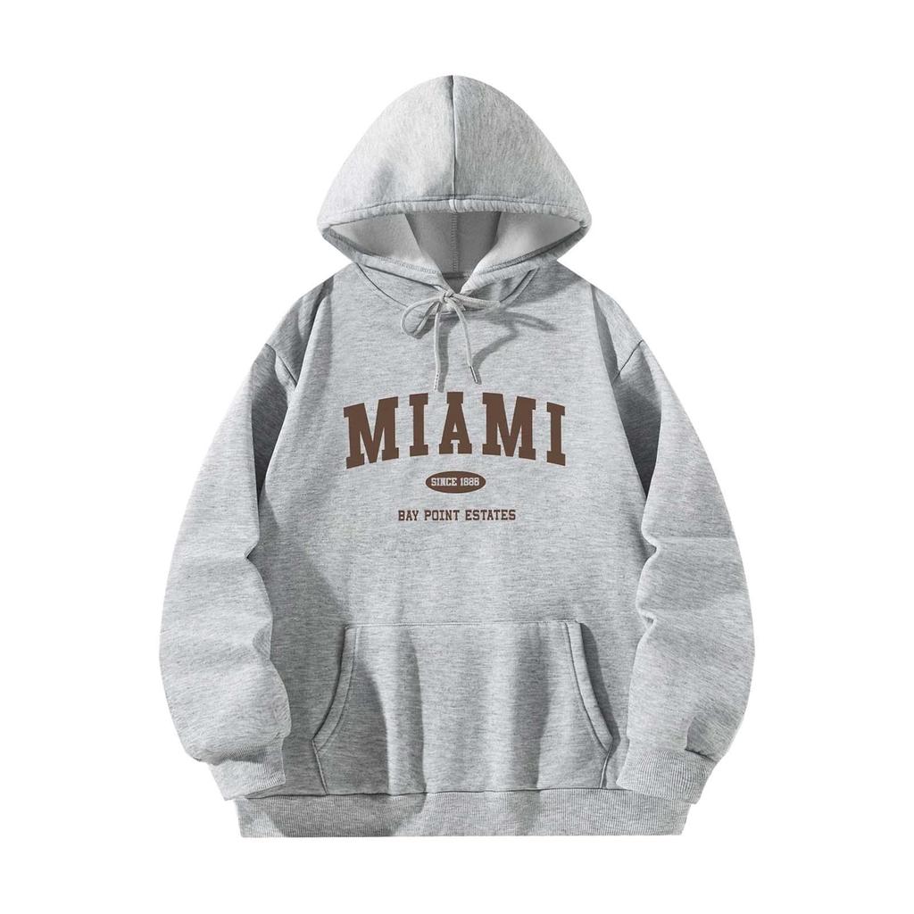 Sweat à capuche à cordon Casual Doux Pull Hauts pour Voyage Randonnée Trajet M