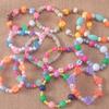 Children's Cute Acrylic Bead Bracelet - Colorful Handmade Pearl Design, Perfect Gift for Girls
