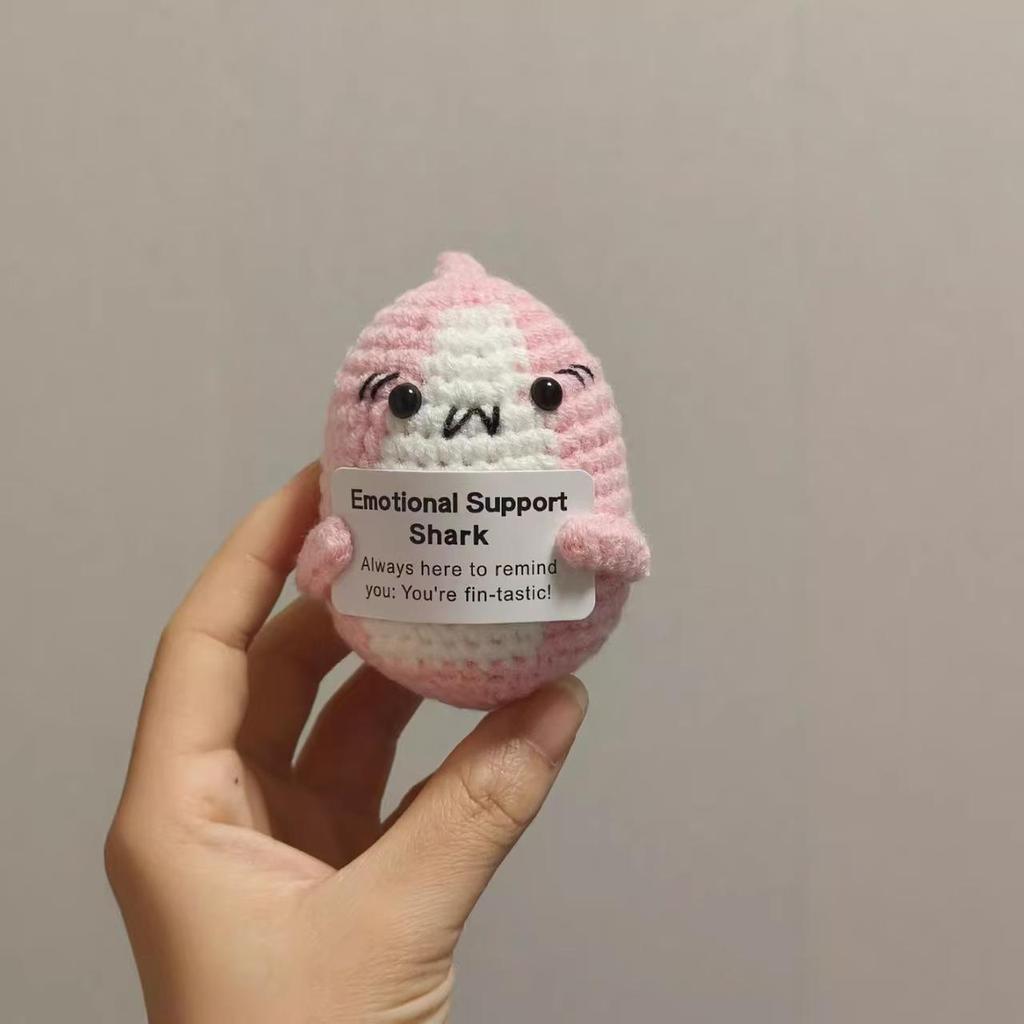 Handcrafted Wool Penguin Emoji Crochet Toy