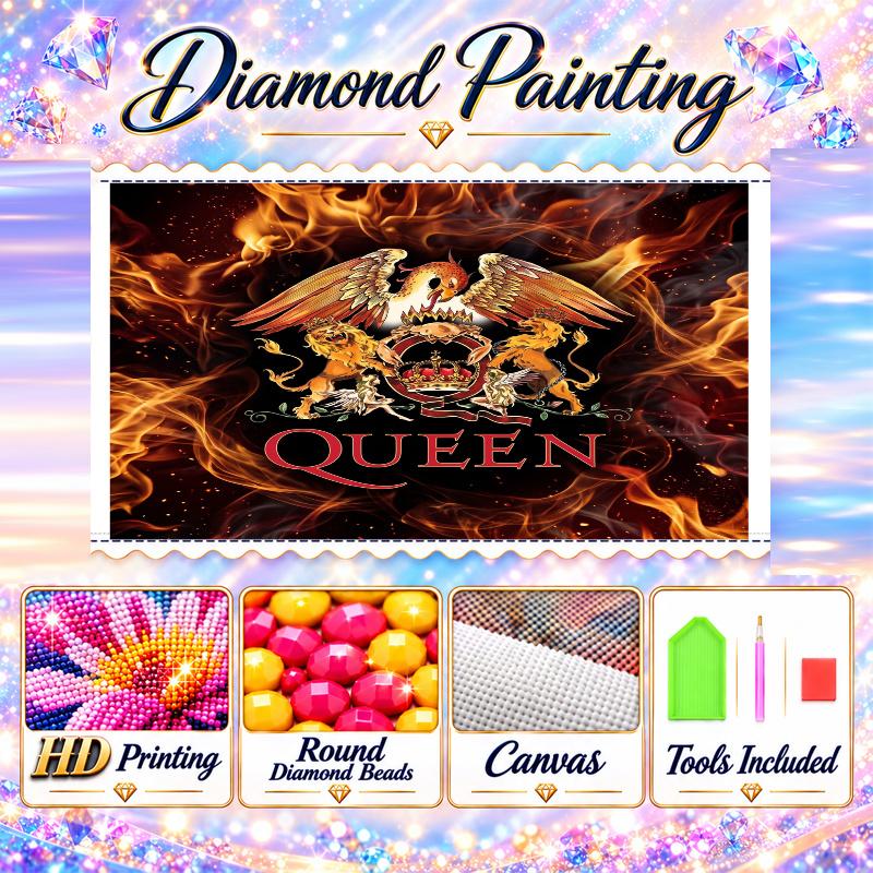 Queen Diamond Painting Kit 5D Full Drill DIY Diamond Mosaic Wall Art Home Decor