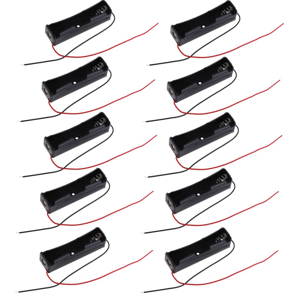 

10-100 шт. 18650 чехлы для внешних аккумуляторов 3,6 В-4,2 В 18650 держатель для аккумулятора коробка для хранения чехол 1 слот контейнер для аккумулятора с проводом