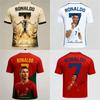 2026 New Hot Selling Cristiano Ronaldo Fashion Printed Pattern Men's Fan Commemorative Collection T-shirts Outdoor Sports Tops