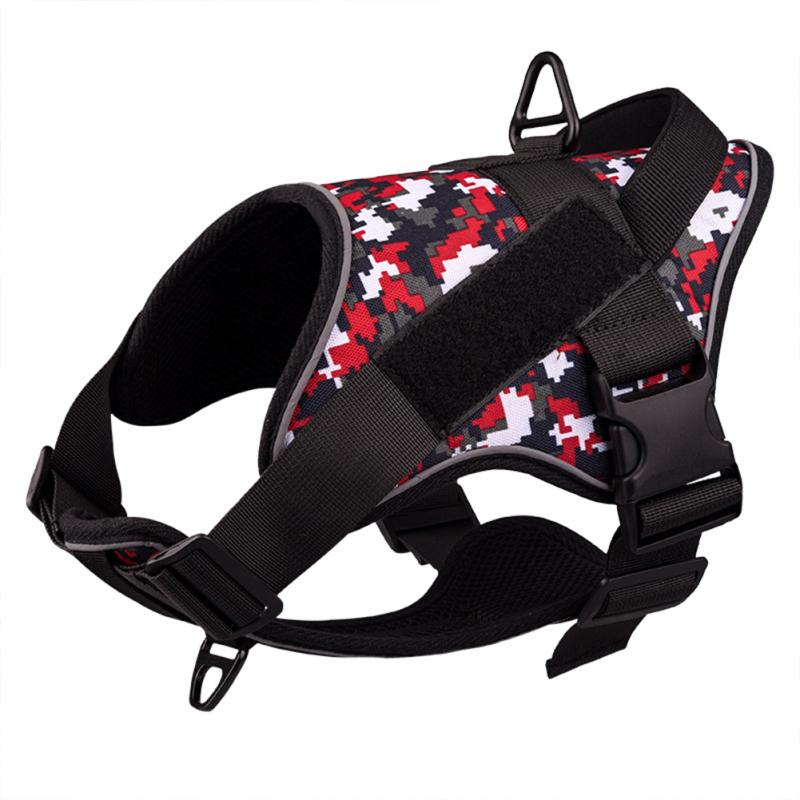 K9 Large Dog Training Harness Reflective Vest Harness Pet Traction Rope For Medium Large Dogs