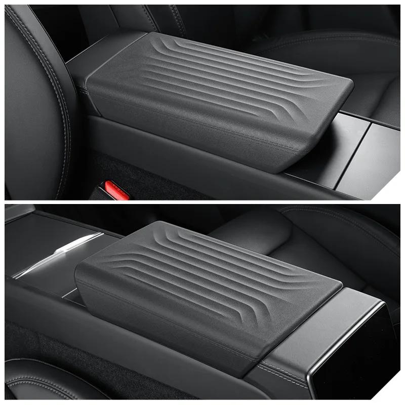 For Tesla Model Y Juniper 2025 TPE Handrail Box Protective Cover Armrest Box Shell Interior Modification Black Car Accessories