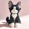 26-40Cm Cartoon Devon Cat Plush Doll Pillow Black Grey Cute Sitting Cat Animal Stuffed Toy Home Decoration Gift For Children