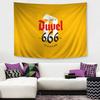 Duvel Bier Anime Wandteppich Hippie Blume Wandteppiche Schlafsaal Dekor Wandbehang Heimdekor