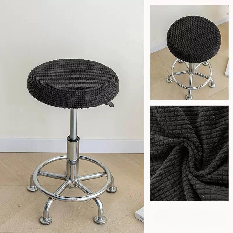 Round Jacquard Stool Cover Stretch Domestic To Use Saet Cover Case Elastic Chair Soft Cushion Cover Washable Bar Chair Slipcover Thick