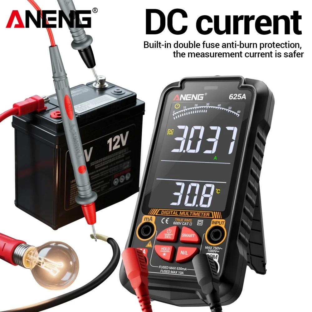 Portable Digital Multimeters Rechargable ANENG 625A 1000V DC Voltage Multimetro VA Color Screen Ohm AC Current Meter Hz NCV High Precision Test Tools