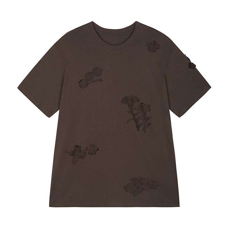 JNBY 2025 Autumn Loose Fit Cotton Short Sleeve T-shirt