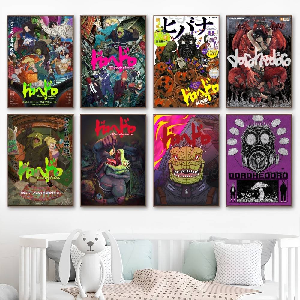 Anime Dorohedoro Good Quality Prints and Posters Waterproof Paper Sticker Coffee House Bar Posters Wall Stickers