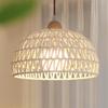 Japanese Minimalist Woven Cotton Pendant Light for Dining & Bedroom