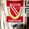Personalizowana Nazwa Energie Cottbus Gobelin Ścienny Estetyczna Dekoracja Ścienna Koc z Drukowanej Tkaniny Dekoracyjne Gobeliny do Sypialni Salonu Wystrój Domu