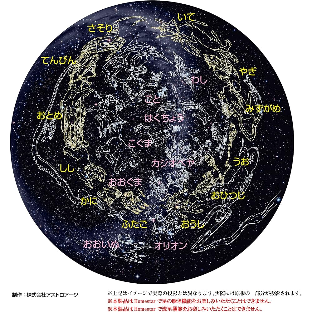 SEGA FAVE HOMESTAR Series Color Projection Film Northern Hemisphere Constellations 77565D
