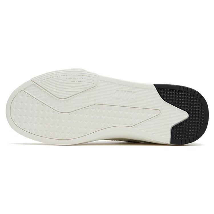 New Anta Life Collection Anti Slip Wear Resistant Low Top Skateboard Shoes Women's Black White 922328011-3