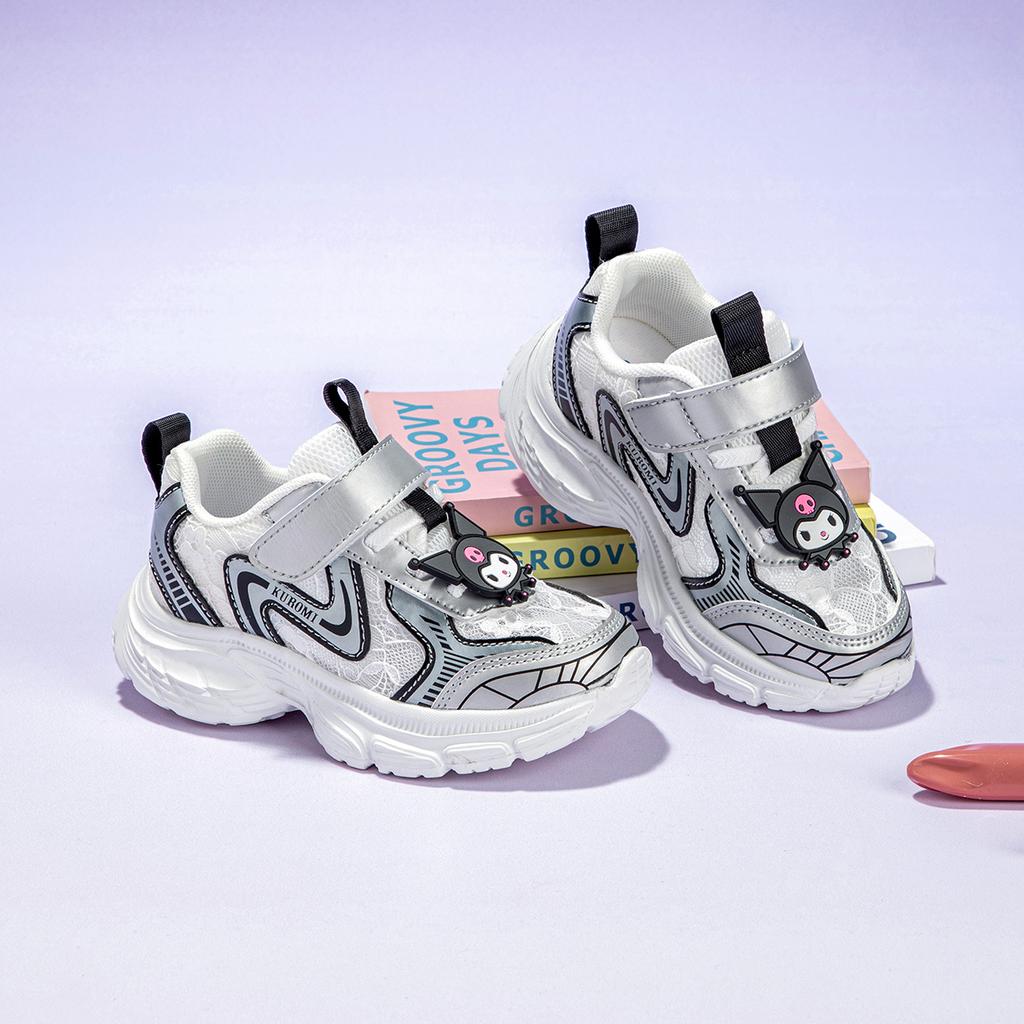Kuromi Children's Shoes, Girls' Stylish Versatile Dad Shoes, 2026 Summer Breathable Soft Soled Sports Shoes